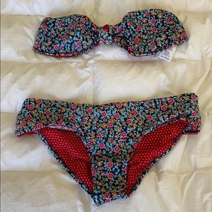 Jessica Simpson Floral Bandeau Bikini